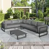 Patio Furniture Lounge Balcony Villa Sofa Set Luxury Modern Aluminum Garden Sofas Set for Outdoor