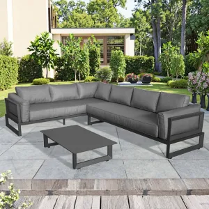 Patio Furniture Lounge Balcony Villa Sofa Set Luxury Modern Aluminum Garden Sofas Set for Outdoor