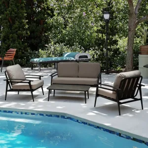 Quintus Hot Selling New Design Outdoor Furniture Aluminum Garden Single and 2-seater Sofa