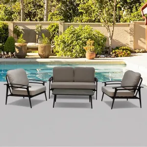 Quintus Modern Aluminium Outdoor Furniture Set Durable Waterproof Design for Courtyard Hotel or Garden Sofa Set