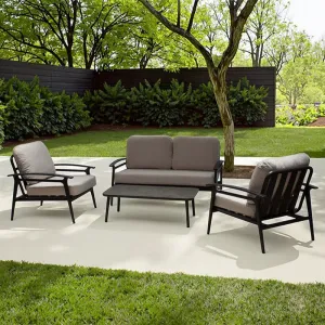 Quintus Outdoor Aluminum Garden Furniture Hot Selling Modern Design Single and 2-Seater Sofa for Courtyard