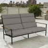 Ray Modern 5-Seater Ray Aluminum Patio Furniture Sofa Set for Garden Outdoor Weather Resistant Coffee Table Seating