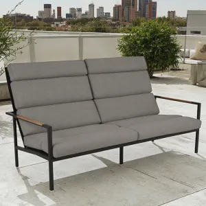 Ray Modern 5-Seater Ray Aluminum Patio Furniture Sofa Set for Garden Outdoor Weather Resistant Coffee Table Seating