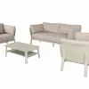 Shikoba Hot Sale Modern Outdoor Patio Furniture Alum Wooden Sofa Set 4pcs Garden Sofa Set