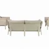 Shikoba Hot Sale Modern Outdoor Patio Furniture Alum Wooden Sofa Set 4pcs Garden Sofa Set