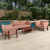 Shikoba Modern Terrace Outdoor Garden Sofa Set Weather Resistant Feature for Exterior Application