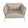 Shikoba Outdoor Patio Furniture Hot Sale 4pcs Alum Wooden Garden Sofa Set for Restaurants and Parks