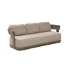 Solid Wood Outdoor Waterproof Teak Patio Sofa Set Combination Leisure Villa Sun Protection Couches for Garden Use