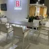 Teak Wood Patio Furniture Set Waterproof Aluminum Outdoor Dining Table Chair for Garden Balcony Courtyard