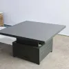 Una High-End Outdoor Garden Sofa Set Deluxe Teak Furniture Glass Lifting Table for Backyard Balcony