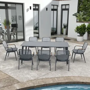 Vera Best Seller Modern Outdoor Dining Chair and Table Durable and Patio Dining Set Furniture for Courtyard and Park Use