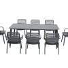 Vera Best Seller Modern Outdoor Dining Chair and Table Set Teak Wood with Aluminum Frame for Garden Patio