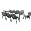 Vera Best Seller Modern Outdoor Dining Chair and Table Set Teak Wood with Aluminum Frame for Garden Patio