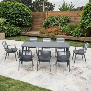 Vera Outdoor Restaurant Tables and Chairs Outdoor Patio Set Aluminium Dining Table Set Garden Furniture