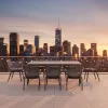 Vera 2025 Ergonomic Outdoor Dining Chair and Table Set All-Weather Garden Luxury Villa or Pool Deck