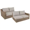 Viola Hot Sale Outdoor Rattan Furniture Sofa Chair Patio Furniture Rattan Luxury Sofa Set with Cushion
