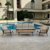 Waterproof Hotel Outdoor Aluminum Patio Garden Sofa Set Table and Chair for Hotel or Villa