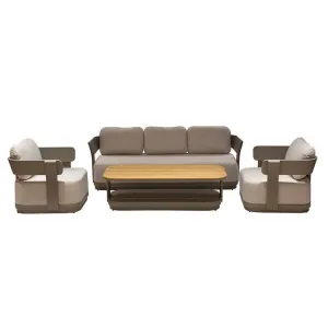 Wholesale Latest Design Style Modern Outdoor Patio Teak Wood Sofa Garden Furniture Set