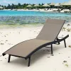 Wholesale Luxurious Outdoor Sunbed Beach Chair Durable Recliner for Poolside Leisure Elegant Sun Lounger for Park Use
