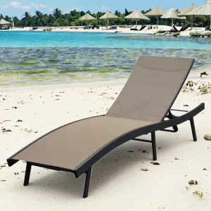 Wholesale Luxurious Outdoor Sunbed Beach Chair Durable Recliner for Poolside Leisure Elegant Sun Lounger for Park Use