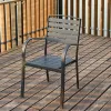 Wholesale Outdoor Aluminum Dining Chair Garden Furniture Black Plastic Wood Restaurant Patio Chairs