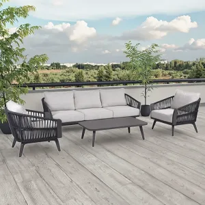 Yuki Modern Design Aluminum Patio Sofa Set Luxury Rattan Garden Furniture Weather Resistant Leisure Style