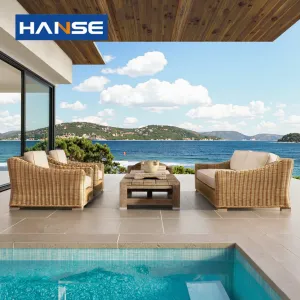 3pcs Artificial Waterproof Aluminum Alloy Garden Wicker Sitting Set Patio Outdoor Rattan Sofa Garden Sofa Set Furniture in India