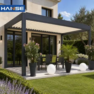 Aluminium Pergola Gazebo Manual Pergola-aluminium Bioclimatic Turkey 8x3
