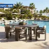 Aluminum Bistro Set Garden Table Set Modern Outside Dining Outdoor Patio Dining Table Chair for Hospitality Projects