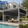 Aluminum Pergola Custom Size Motor Louvre Roof Anti Corrosion Outdoor Canopy for Resort Villa Commercial Wholesale
