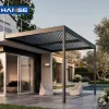 Aluminum Pergola Manual Bioclimatic Shade Roof Wind Resistant Outdoor Canopy for Mini Backyard Factory Direct