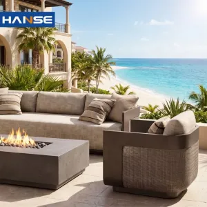 Bali Indonesia Real Out Door Hotel Custom Pe Rattan Luxury Outdoor Exterior Furniture Garden Rattan Wholesale
