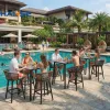 Cheap Pool Unique Classical PE Rattan Furniture With Wood Like Metal Top and High Stool Set Outdoor bar Cheap Pool Tables