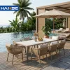 Contemporary French Dining Table and Chair Set Restaurant Outdoor Dining Table Set Garden Sets Outdoor Furniture