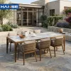 French Vintage Modern Design Noridc Dining Table Sets Minimalist Patio Garden Table Chairs Outdoor Dining Set Waterproof