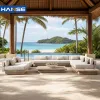 HANSE Factory Hot Selling Hotel Balcony Villa Courtyard Terrace Wooden Modern Sofas Set Garden Furniture Outdoor Luxury Sofa