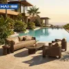 Haiti Martinique Guadeloupe Saint Martin Modern Aluminum Outdoor Sofa Set with Waterproof Cushions for Patio Garden Hotel Resort