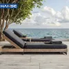 Hot Sale Rattan Outdoor Canopy Tuft Round Sunbed Sofa Bed Canopy Air Lounger UV Resistant Eco-Friendly Hotel Villa Hospital Use