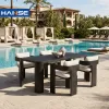 Hot Selling Aluminum Garden Sets Outdoor Balcony Furniture Aluminium Frame Outdoor Courtyard Leisure Table and Chair