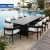 Hot Selling Metal Garden Patio Outdoor Furniture Antique Dining Table Chair Aluminum Alloy Tables and Chairs Elegant and Stylish