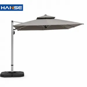 Large Eco Friendly Outdoor Patio Parasol Waterproof Windproof UV 50 Sun Shade Adjustable Aluminum Frame Outdoor Furniture