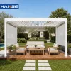 Louvered Retractable Bioclimatic Pergola Aluminium White Patio Roof Customized Outdoor Design Electric Waterproof Gazebo