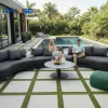 Luxury Modern Rattan Outdoor Garden Sofa Set for Hotel and Entry Use