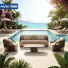 Luxury Modern Rattan Wicker All Weather Outdoor Furniture Set Living Room Garden Wicker and Rattan Used