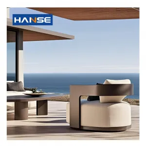Luxury Villa Custom Aluminum Seat Modern Metal Waterproof Sun Protection Patio Set Hotel Garden Sofa Set Outdoor Furniture Set
