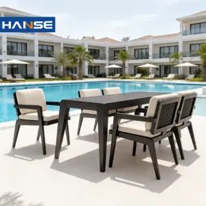 Modern Cast Iron Outdoor Sofa Courtyard Villa Waterproof Sunscreen Garden Leisure Dining Set Outdoor Furniture
