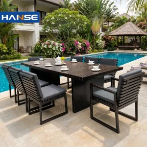 Modern Design Metal Outdoor Garden Balcony Dining Furniture Garden Dining Table Chair Set Terrace Garden Furniture Set