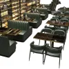 Modern Design Restaurant Sofa Booth Seating Metal Chair Dining Set for Coffee Shop and Hotel Commercial Use