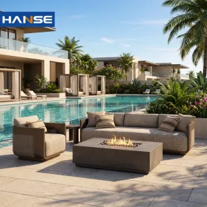 Modern Hotel Outdoor Lounge Sectional Patio Sofa Set Aluminum Living Room Outdoor Furniture Garden Sofas