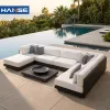 Modern Hotel Sofa Set Luxury Villa Sofas Garden Sofa Patio Furniture Resort Outdoor Durable Rustproof Aluminum Metal Sofa Set